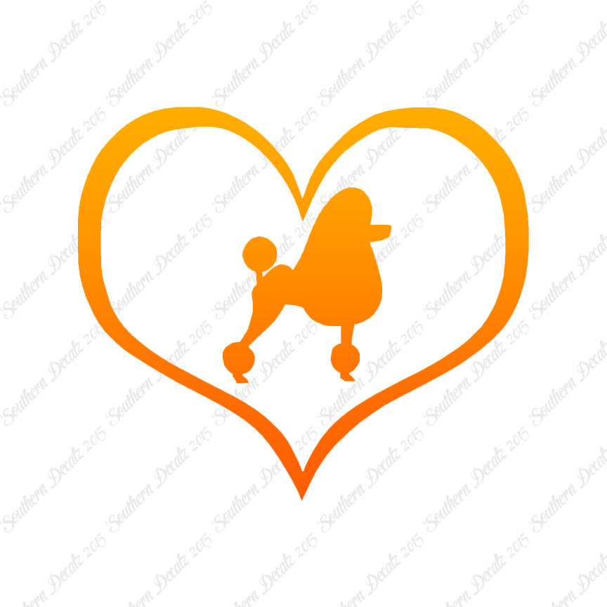 Poodle Dog Heart Love