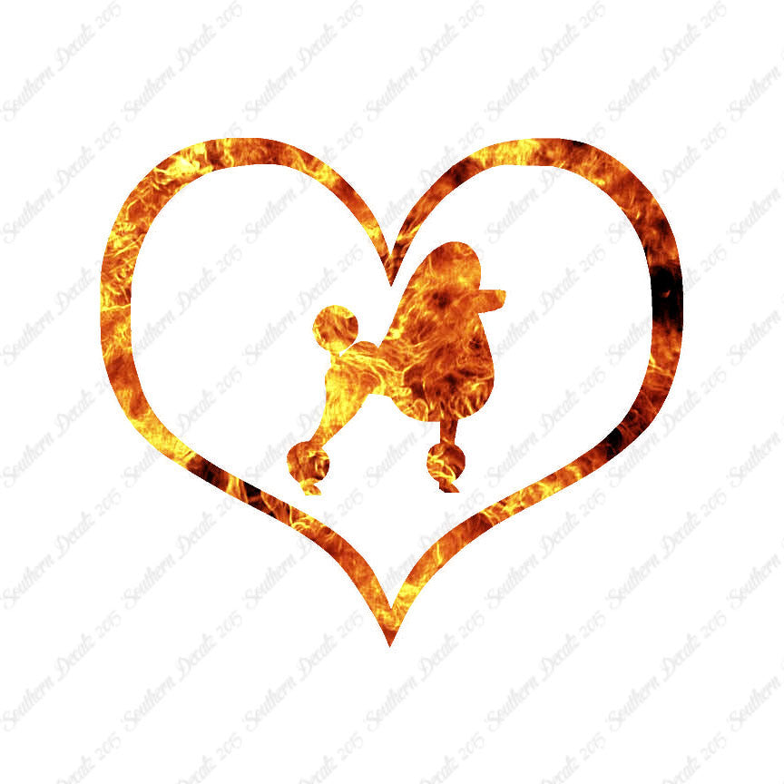 Poodle Dog Heart Love