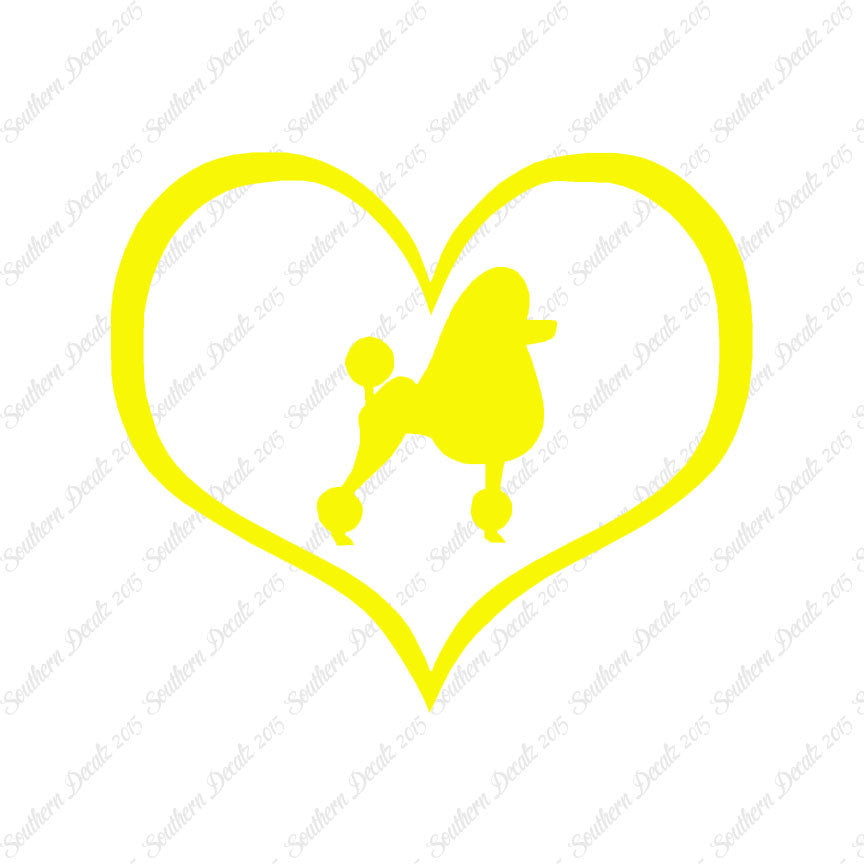 Poodle Dog Heart Love