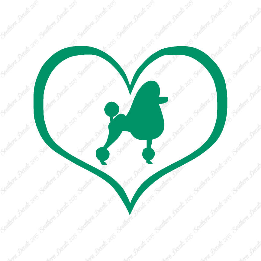 Poodle Dog Heart Love