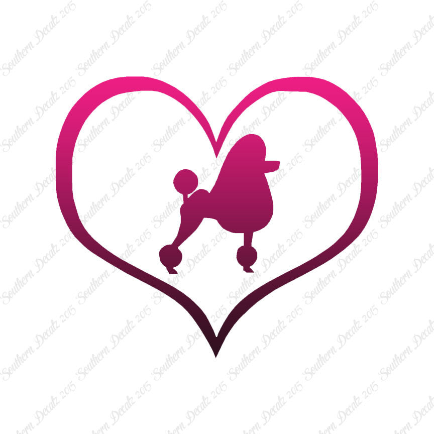 Poodle Dog Heart Love