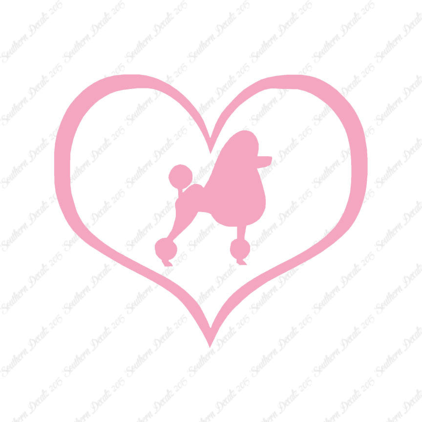 Poodle Dog Heart Love