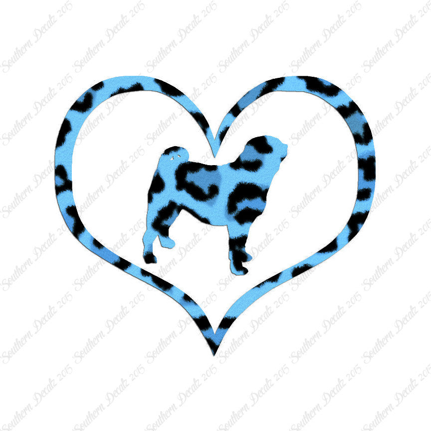 Pug Dog Heart Love