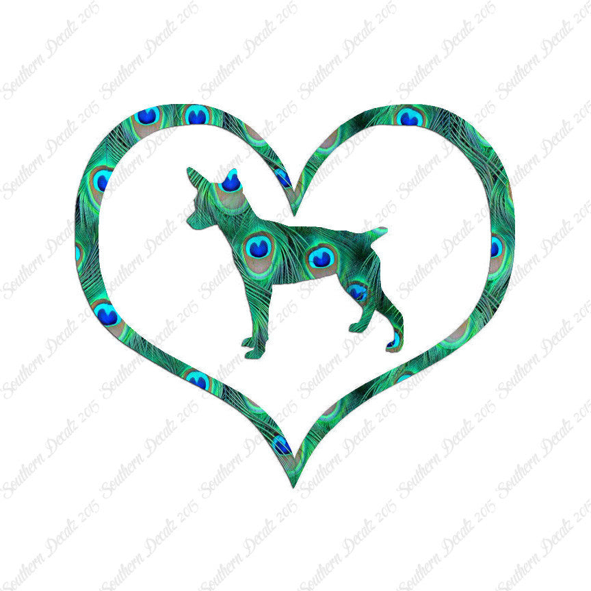 Rat Terrier Dog Heart Love