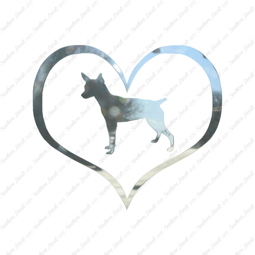 Rat Terrier Dog Heart Love