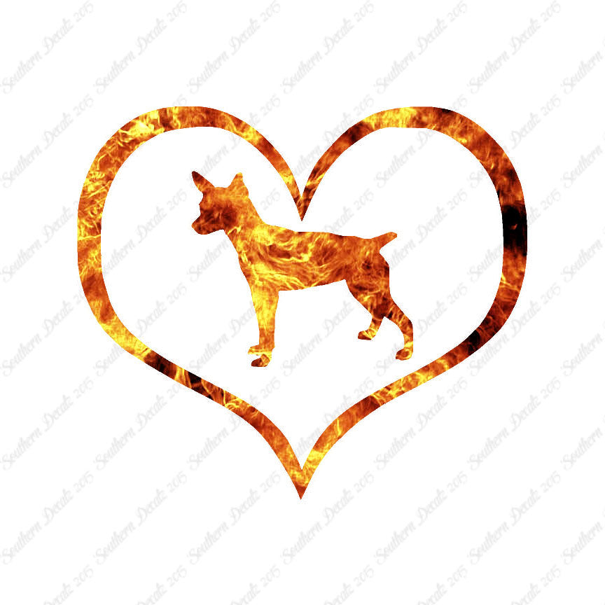 Rat Terrier Dog Heart Love