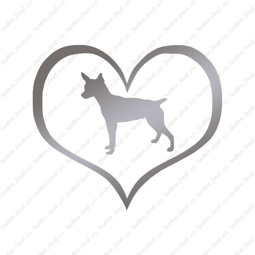 Rat Terrier Dog Heart Love