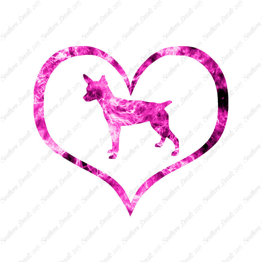 Rat Terrier Dog Heart Love