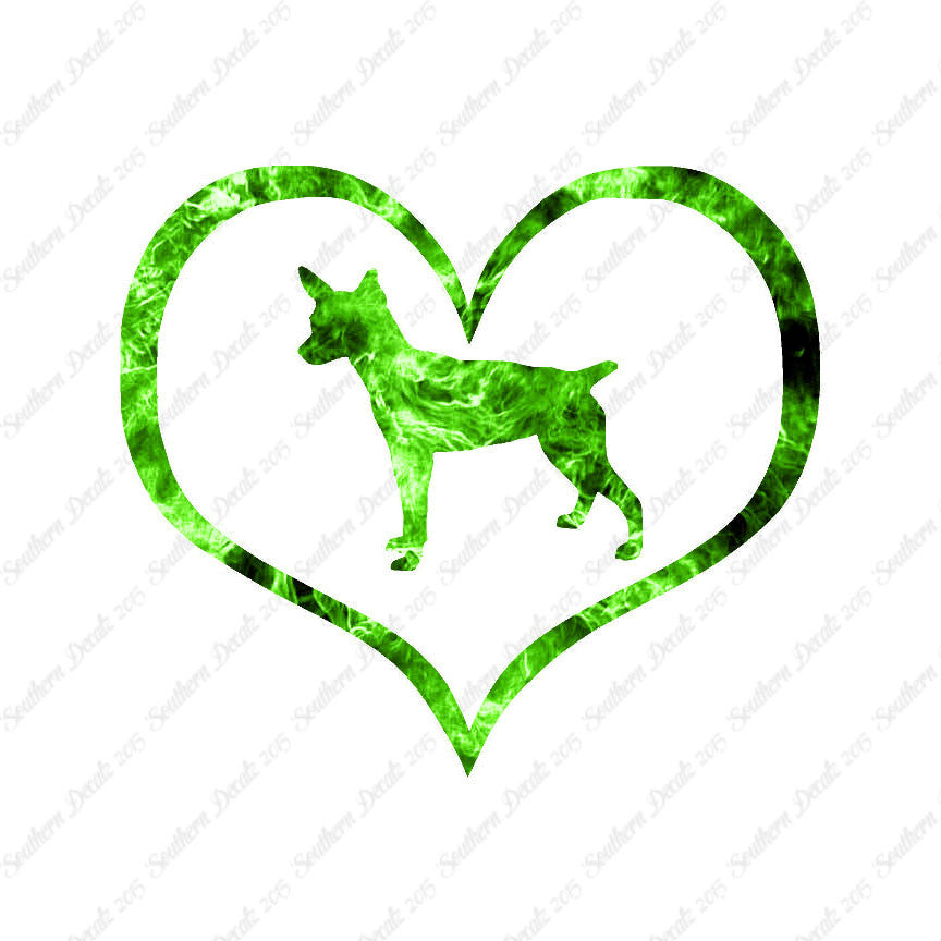 Rat Terrier Dog Heart Love