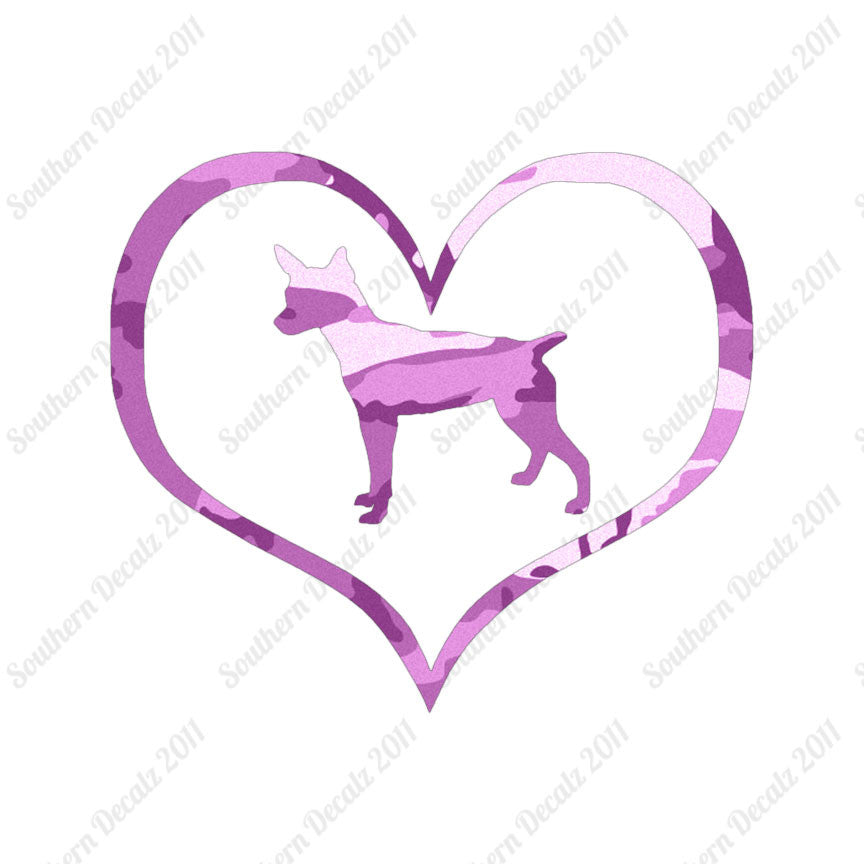 Rat Terrier Dog Heart Love