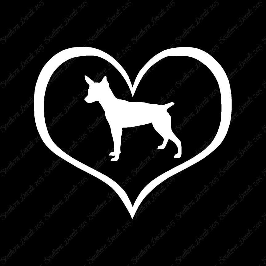 Rat Terrier Dog Heart Love