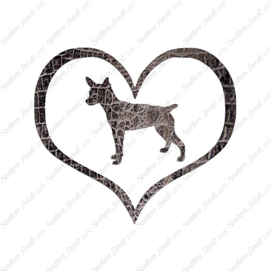 Rat Terrier Dog Heart Love