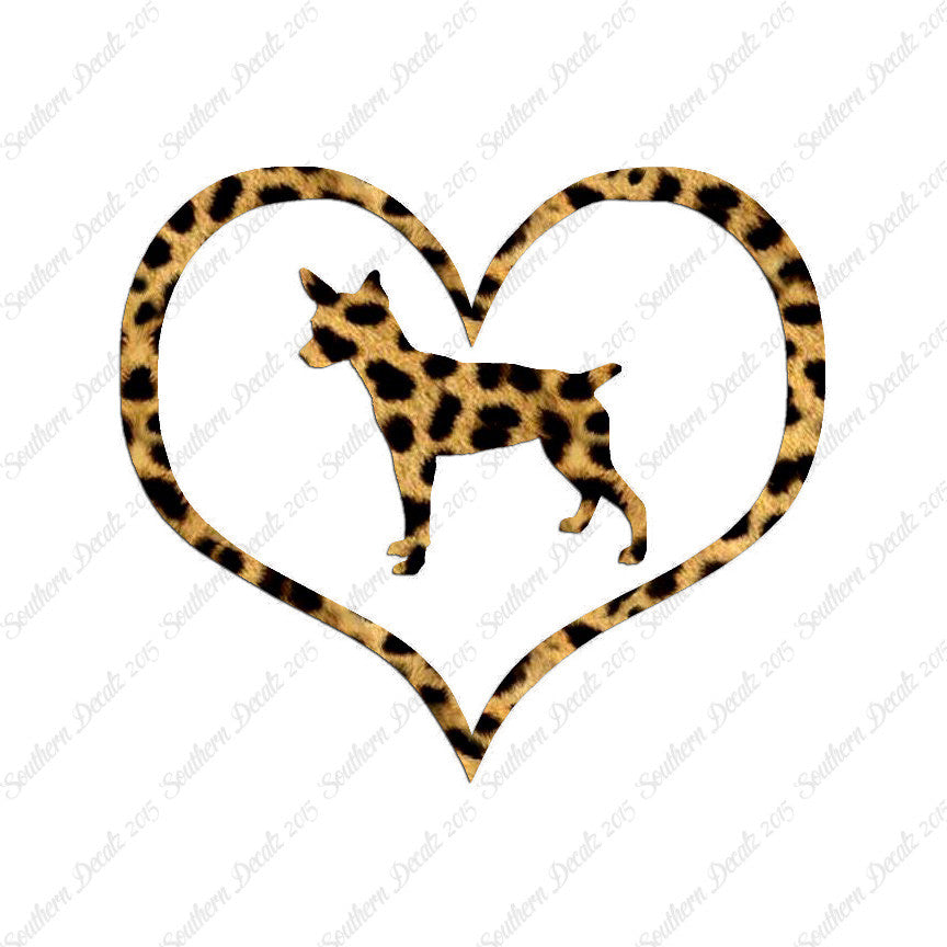 Rat Terrier Dog Heart Love