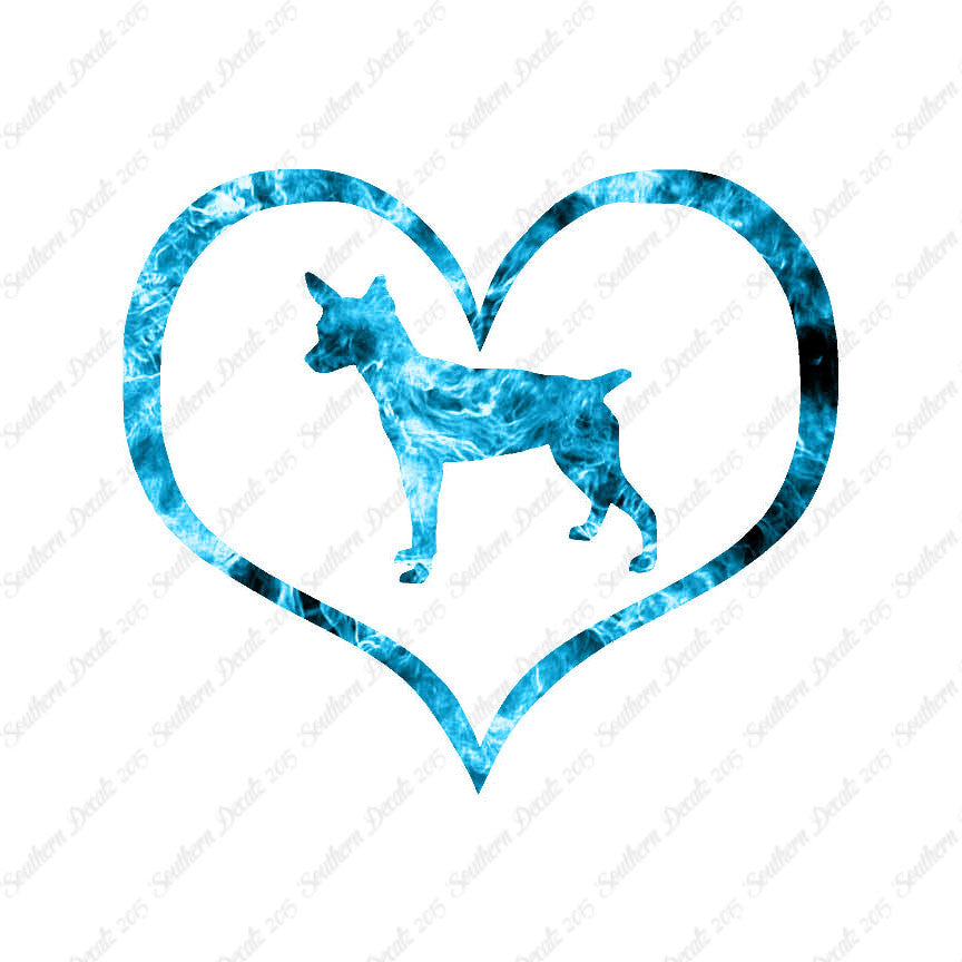 Rat Terrier Dog Heart Love