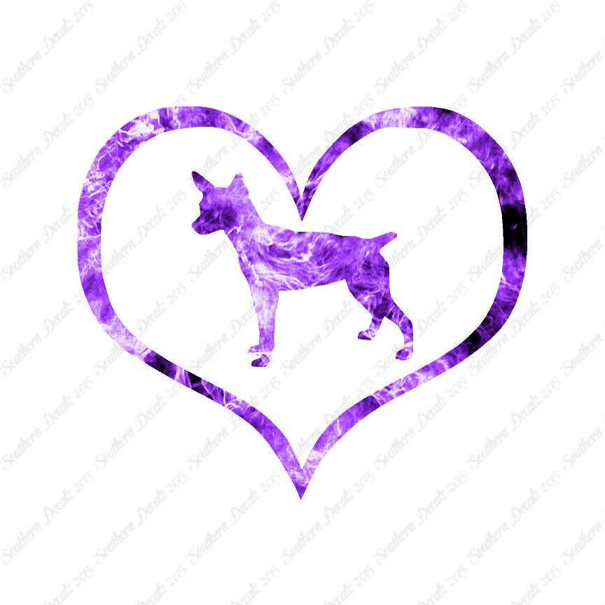 Rat Terrier Dog Heart Love