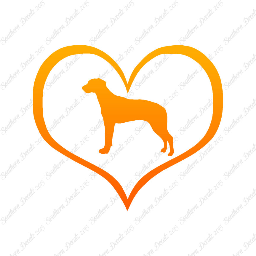 Rhodesian Ridgeback Dog Heart Love