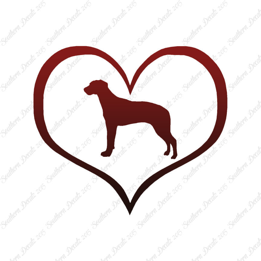 Rhodesian Ridgeback Dog Heart Love
