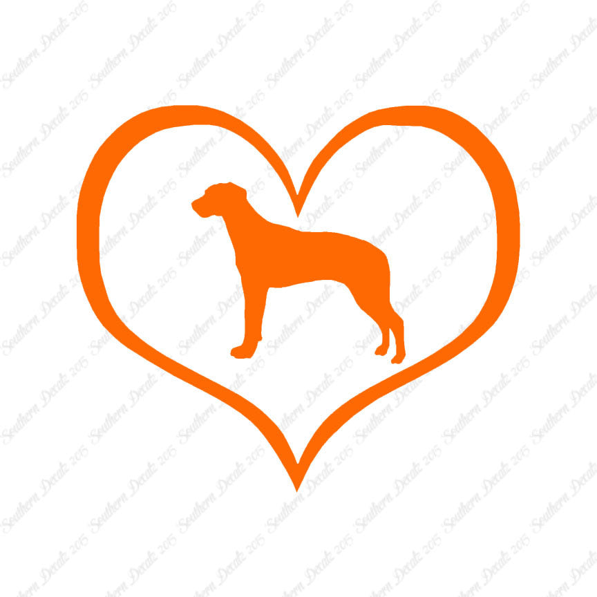 Rhodesian Ridgeback Dog Heart Love