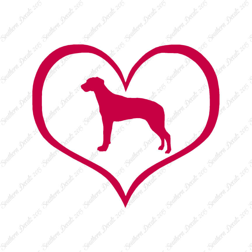 Rhodesian Ridgeback Dog Heart Love