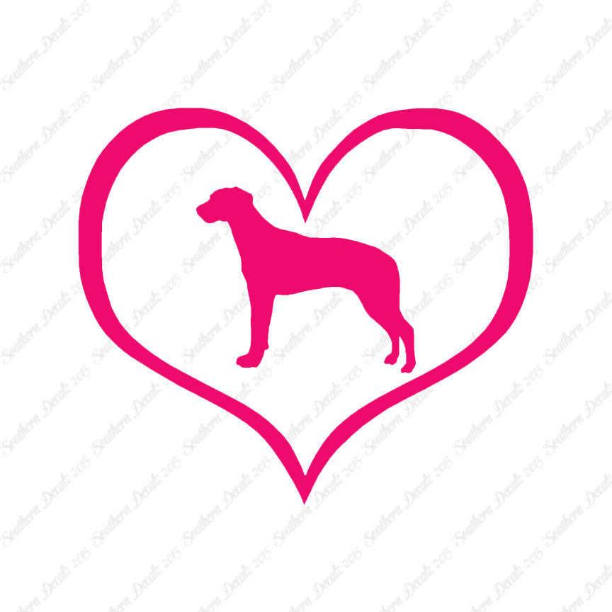 Rhodesian Ridgeback Dog Heart Love