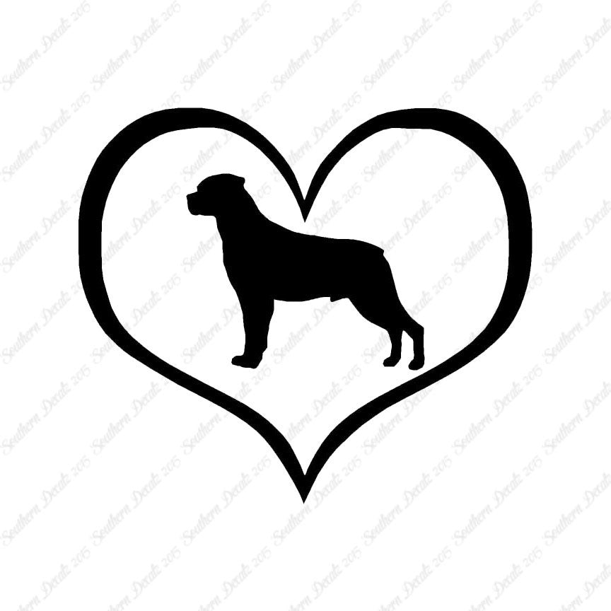 Rottweiler Dog Heart Love