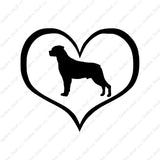 Rottweiler Dog Heart Love