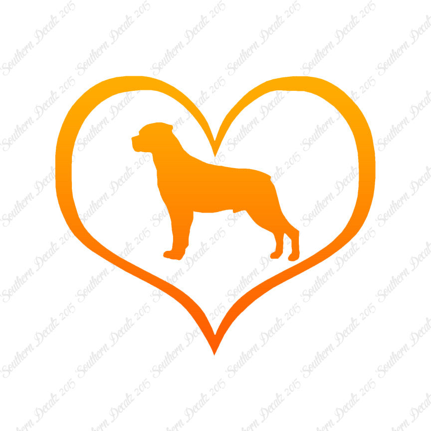 Rottweiler Dog Heart Love
