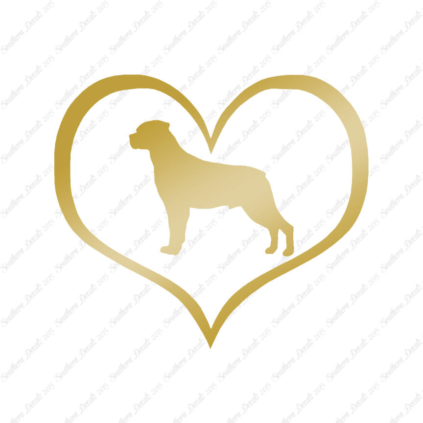 Rottweiler Dog Heart Love