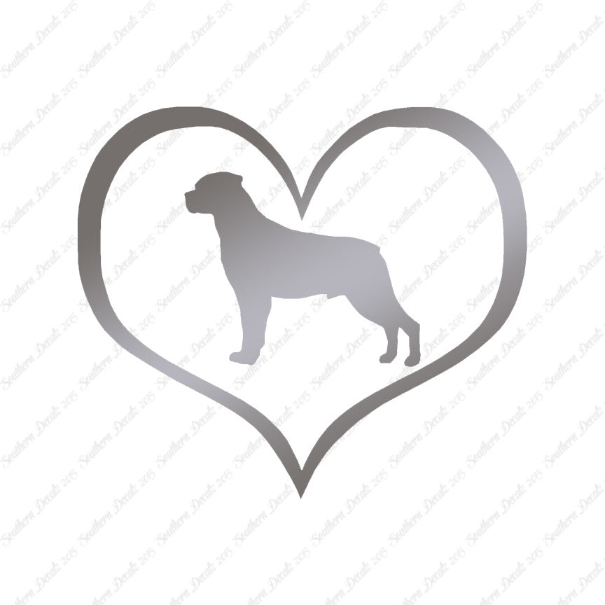 Rottweiler Dog Heart Love