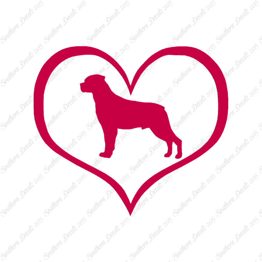 Rottweiler Dog Heart Love