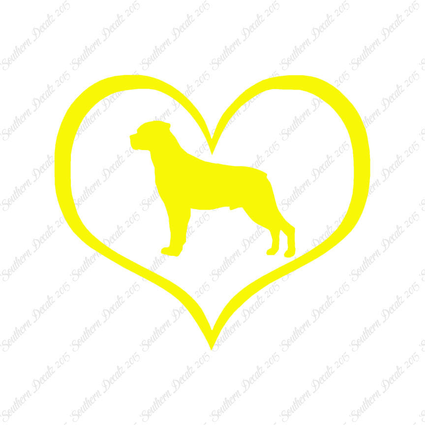 Rottweiler Dog Heart Love