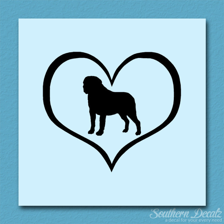 Saint Bernard Dog Heart Love