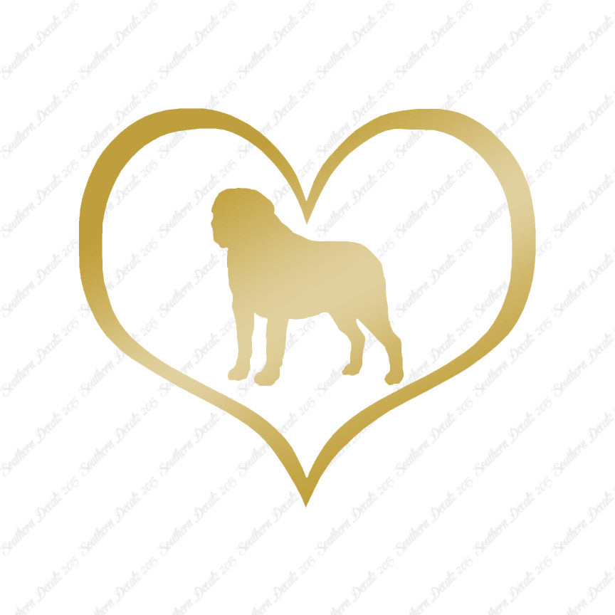 Saint Bernard Dog Heart Love