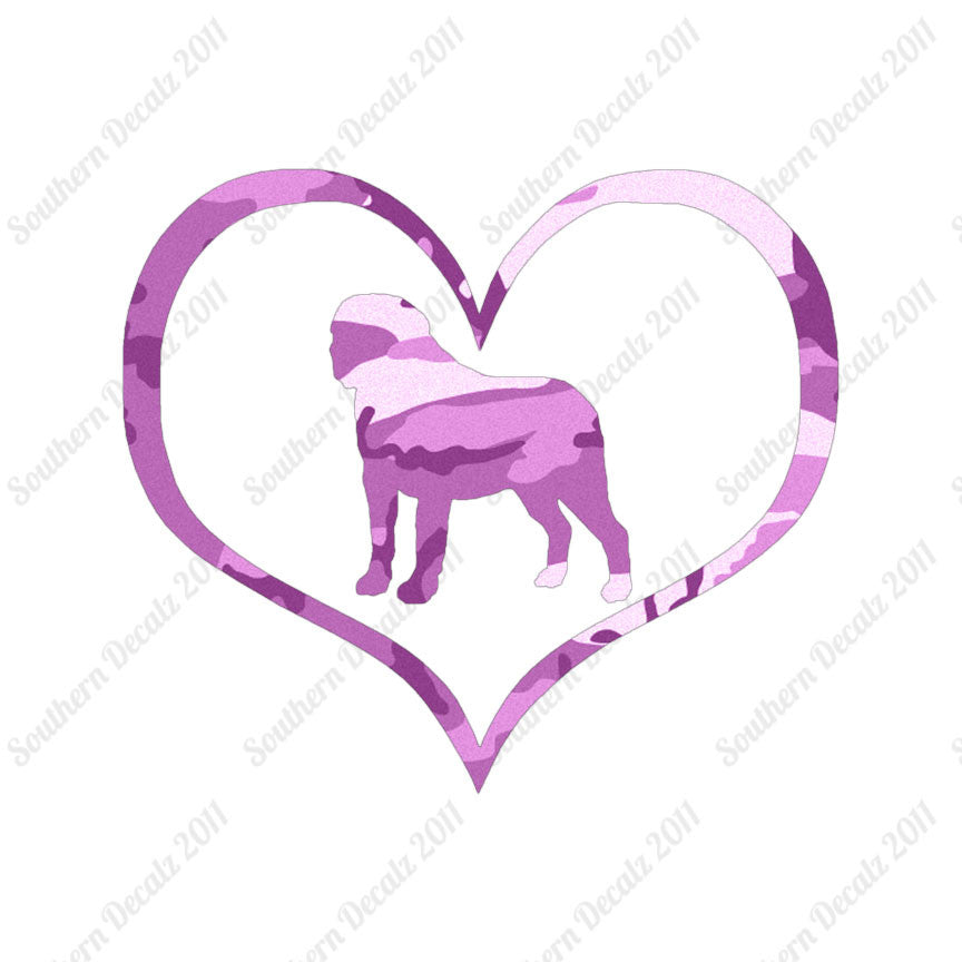 Saint Bernard Dog Heart Love