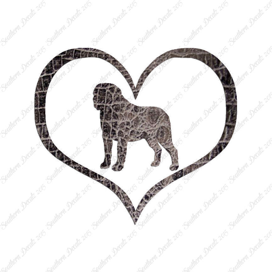 Saint Bernard Dog Heart Love