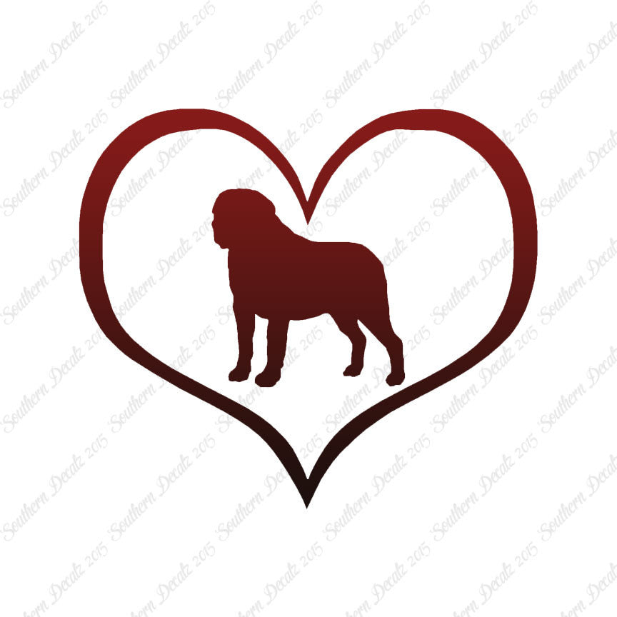 Saint Bernard Dog Heart Love