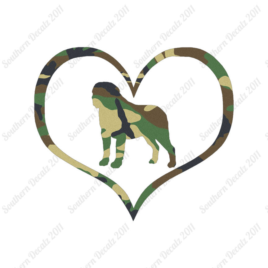 Saint Bernard Dog Heart Love