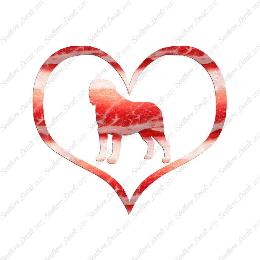 Saint Bernard Dog Heart Love