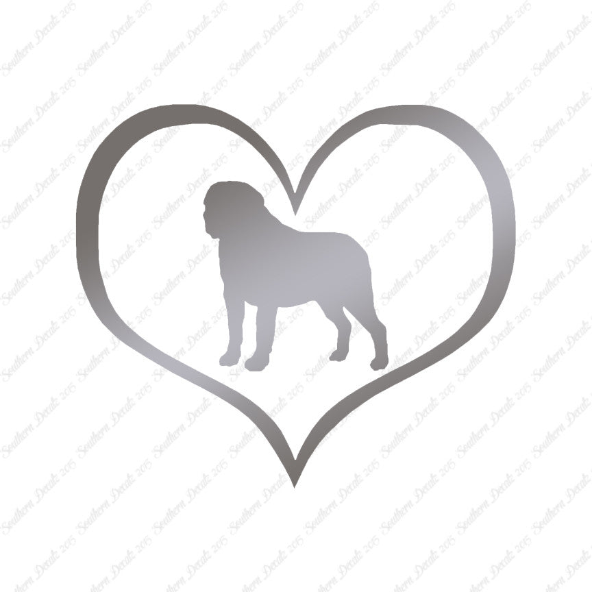 Saint Bernard Dog Heart Love