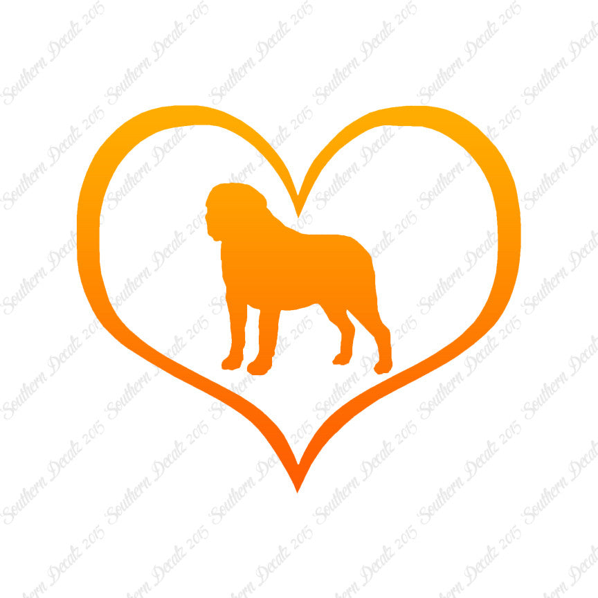 Saint Bernard Dog Heart Love