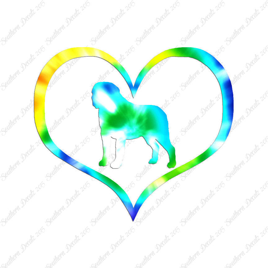 Saint Bernard Dog Heart Love