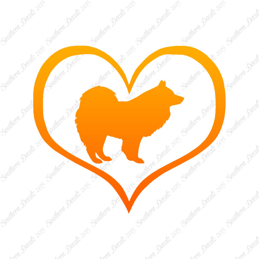 Samoyed Dog Heart Love