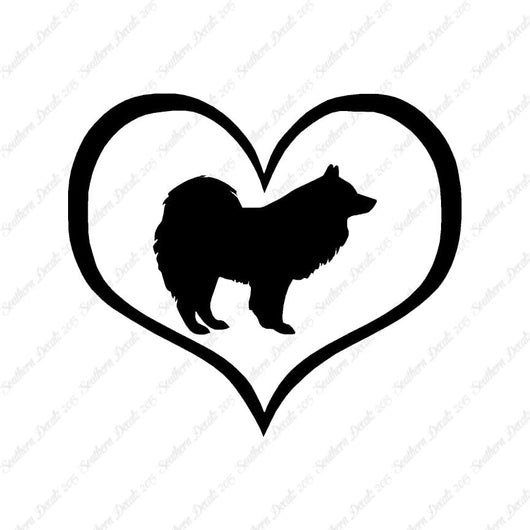 Samoyed Dog Heart Love