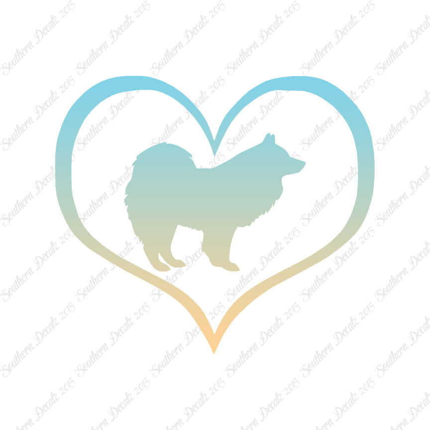 Samoyed Dog Heart Love