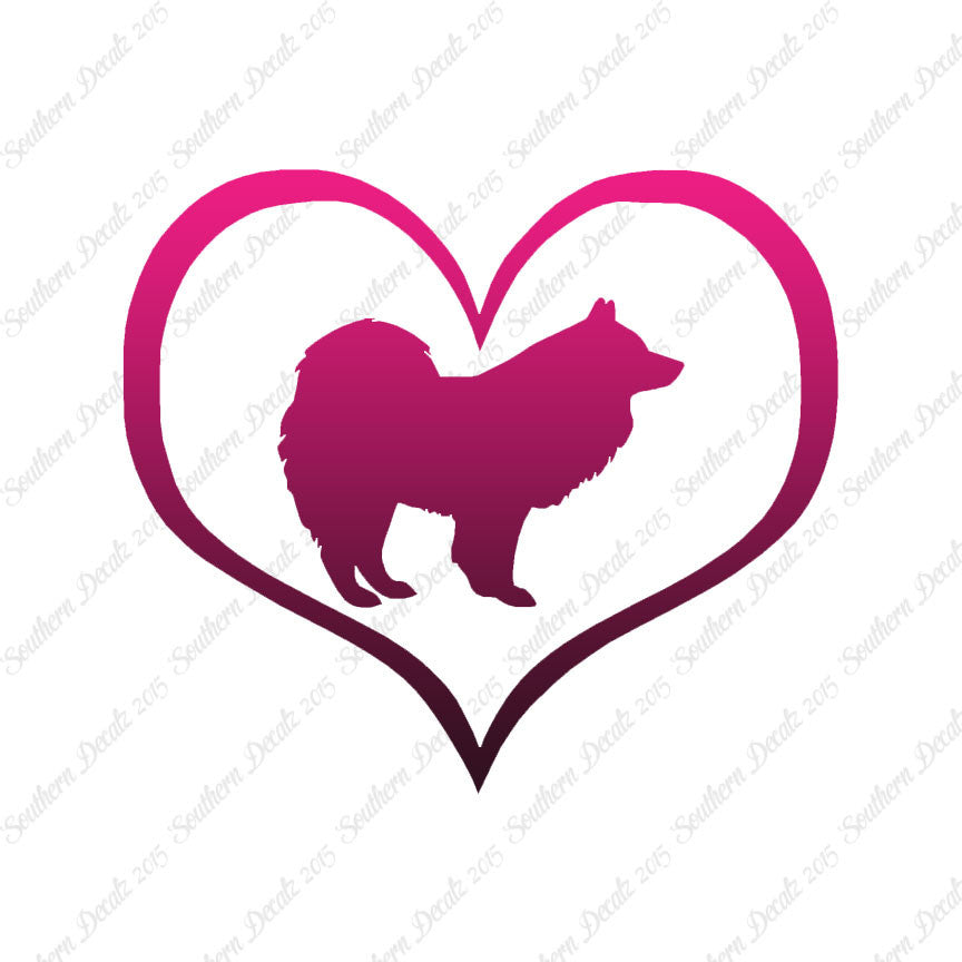 Samoyed Dog Heart Love