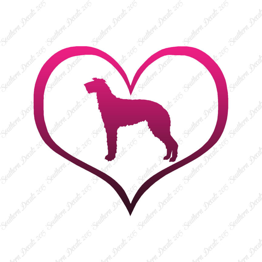 Scottish Deerhound Dog Heart Love
