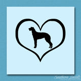 Scottish Deerhound Dog Heart Love
