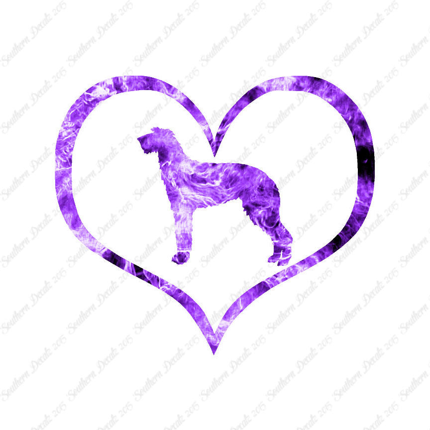 Scottish Deerhound Dog Heart Love