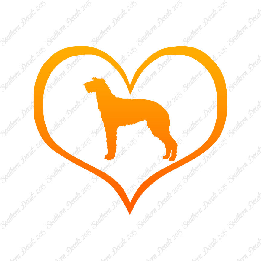 Scottish Deerhound Dog Heart Love