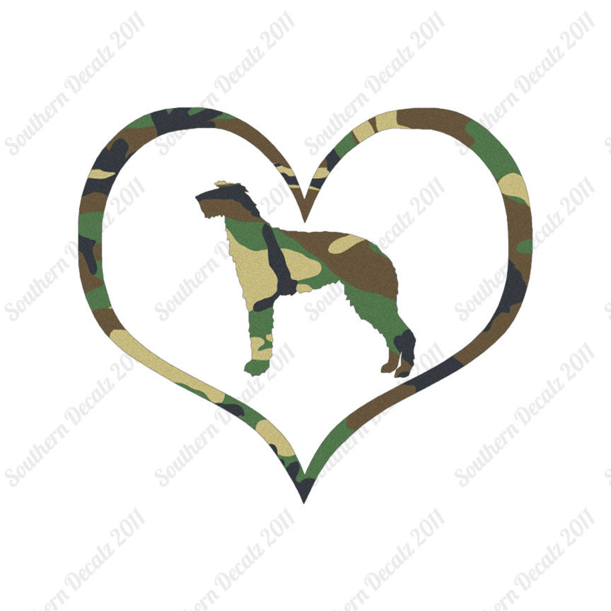 Scottish Deerhound Dog Heart Love